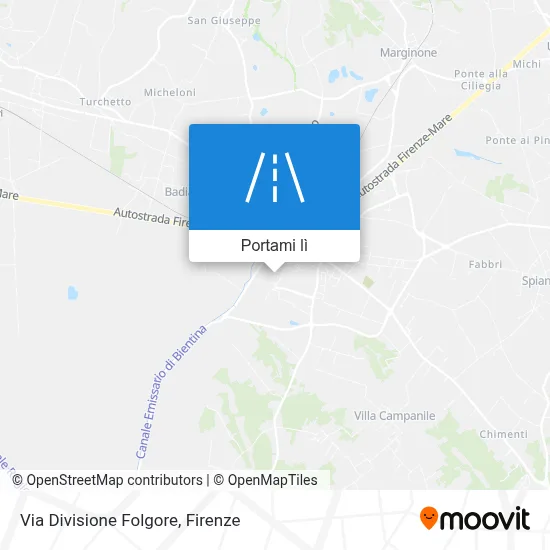 Mappa Via Divisione Folgore