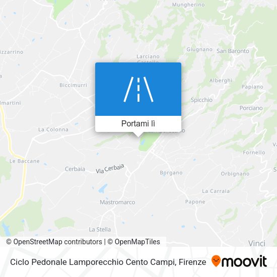 Mappa Ciclo Pedonale Lamporecchio Cento Campi
