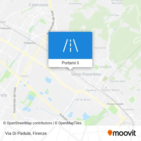 Mappa Via Di Padule