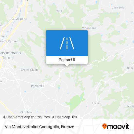 Mappa Via Montevettolini Cantagrillo