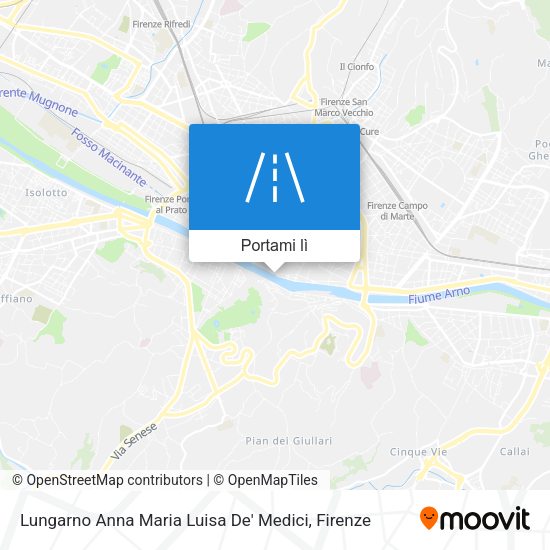 Mappa Lungarno Anna Maria Luisa De' Medici