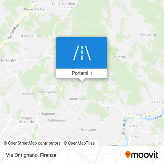 Mappa Via Ontignano