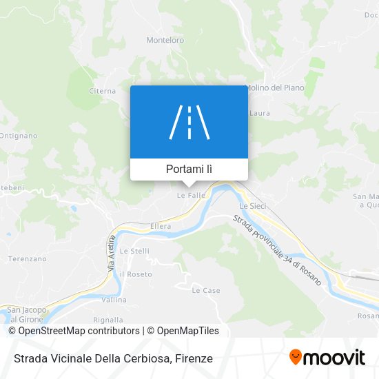 Mappa Strada Vicinale Della Cerbiosa