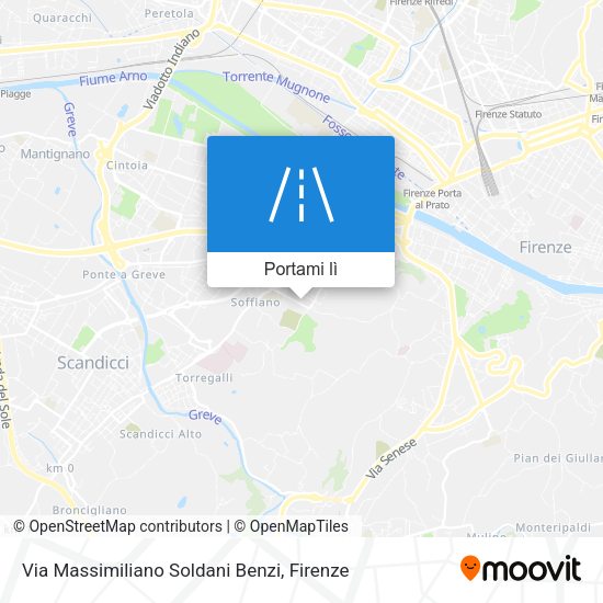 Mappa Via Massimiliano Soldani Benzi