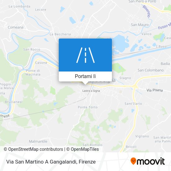 Mappa Via San Martino A Gangalandi