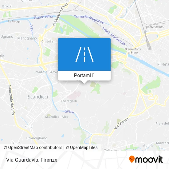 Mappa Via Guardavia