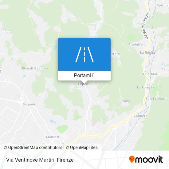 Mappa Via Ventinove Martiri