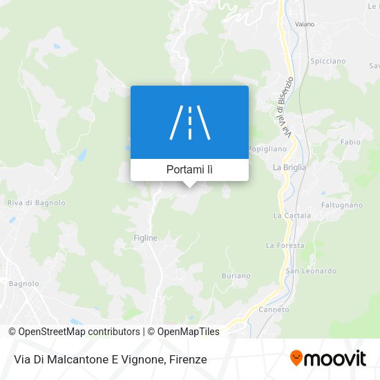 Mappa Via Di Malcantone E Vignone