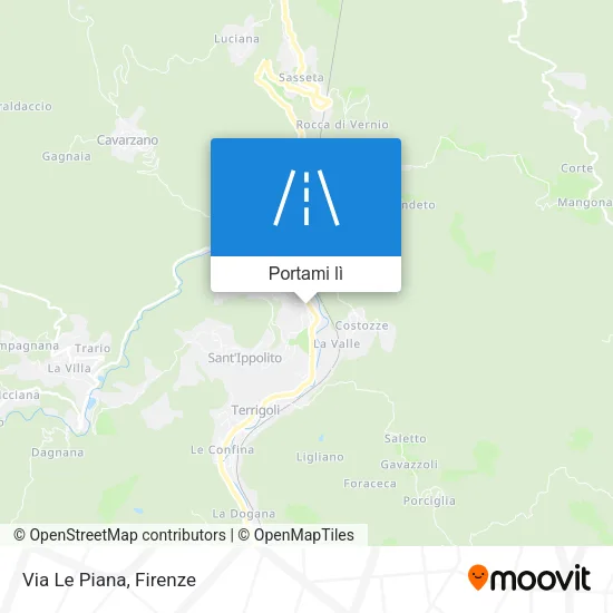 Mappa Via Le Piana