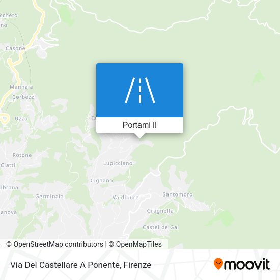 Mappa Via Del Castellare A Ponente