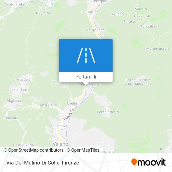 Mappa Via Del Mulino Di Colle