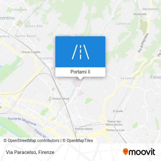 Mappa Via Paracelso