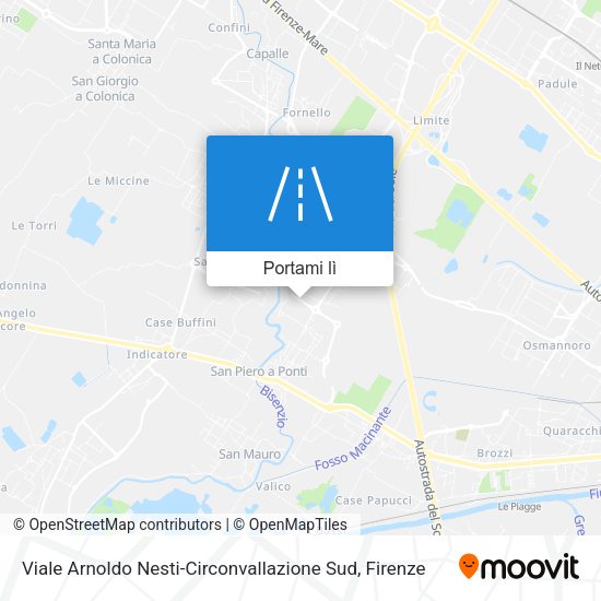 Mappa Viale Arnoldo Nesti-Circonvallazione Sud