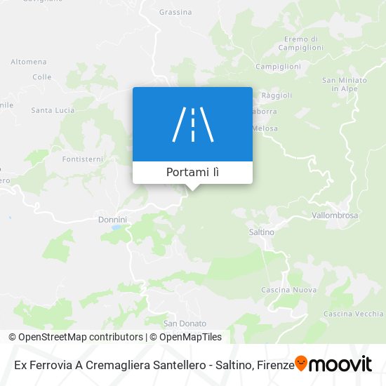 Mappa Ex Ferrovia A Cremagliera Santellero - Saltino