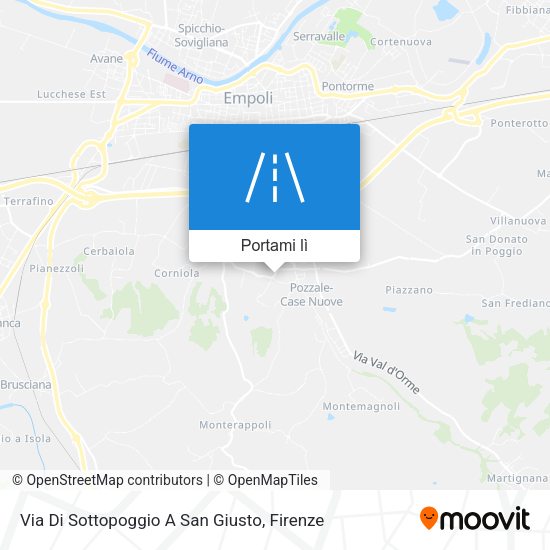 Mappa Via Di Sottopoggio A San Giusto