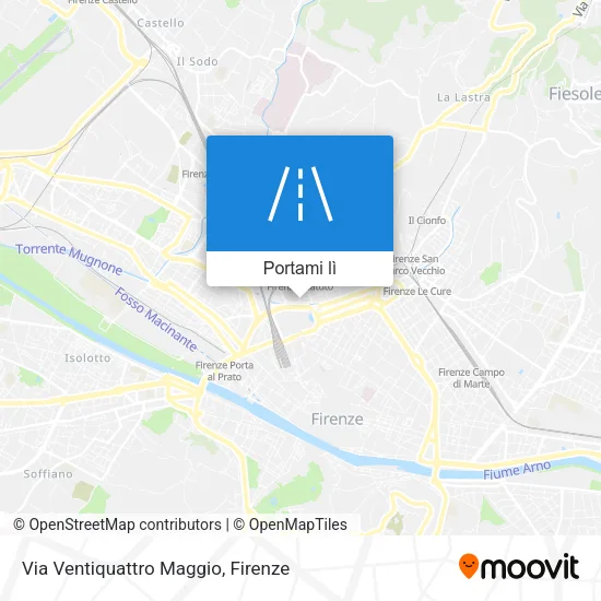 Mappa Via Ventiquattro Maggio