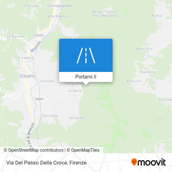 Mappa Via Del Passo Della Croce