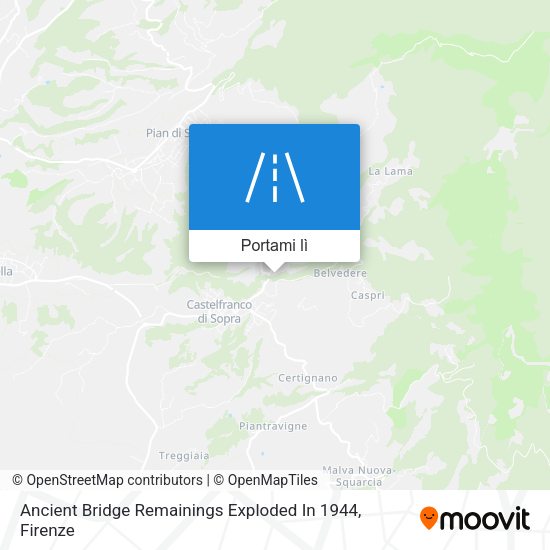 Mappa Ancient Bridge Remainings Exploded In 1944