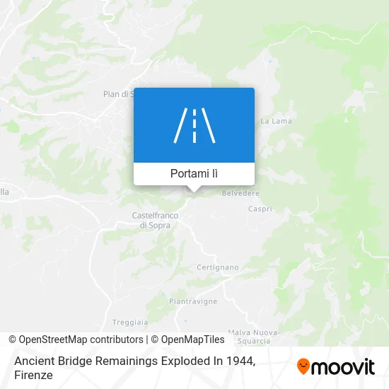 Mappa Ancient Bridge Remainings Exploded In 1944
