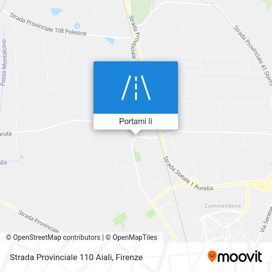 Mappa Strada Provinciale 110 Aiali