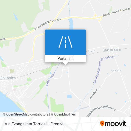 Mappa Via Evangelista Torricelli