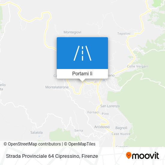 Mappa Strada Provinciale 64 Cipressino