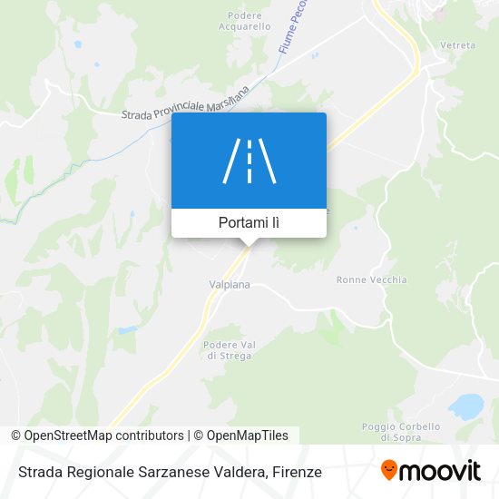 Mappa Strada Regionale Sarzanese Valdera
