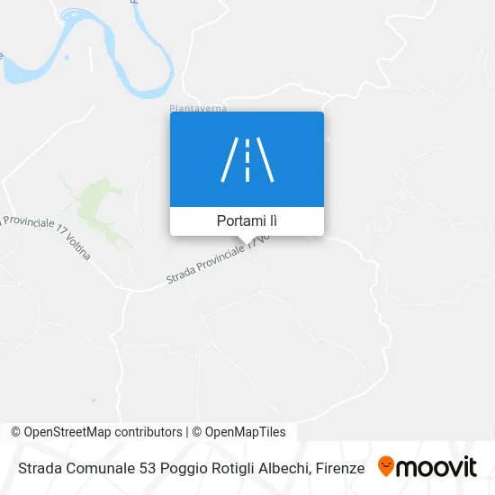 Mappa Strada Comunale 53 Poggio Rotigli Albechi