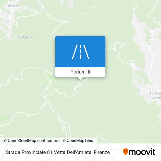 Mappa Strada Provinciale 81 Vetta Dell'Amiata