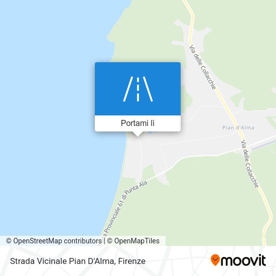 Mappa Strada Vicinale Pian D'Alma