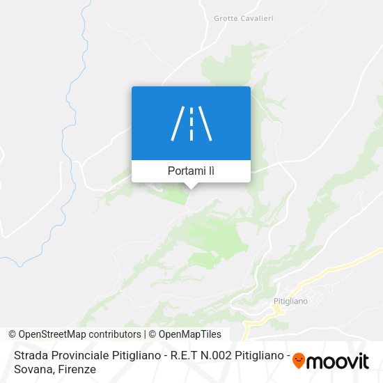 Mappa Strada Provinciale Pitigliano - R.E.T N.002 Pitigliano - Sovana