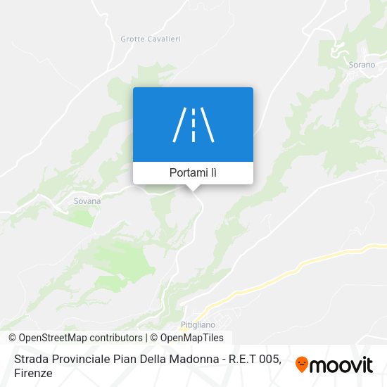 Mappa Strada Provinciale Pian Della Madonna - R.E.T 005