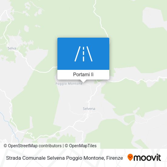 Mappa Strada Comunale Selvena Poggio Montone