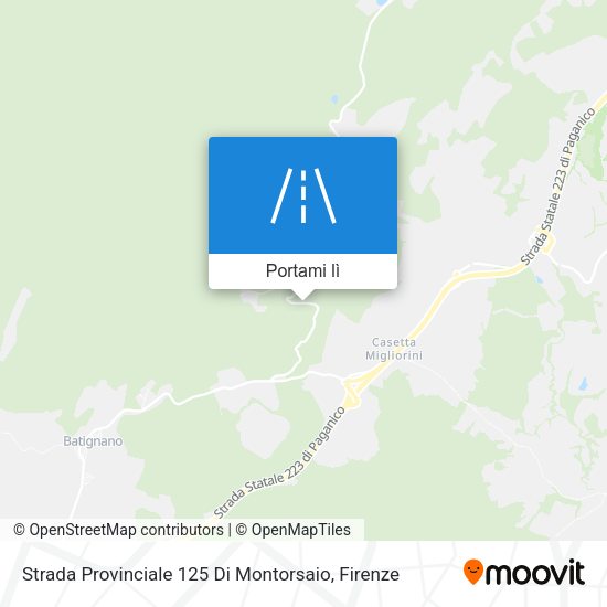Mappa Strada Provinciale 125 Di Montorsaio