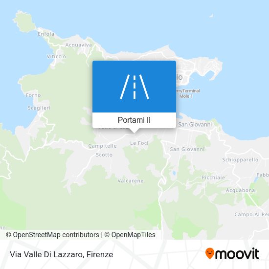 Mappa Via Valle Di Lazzaro