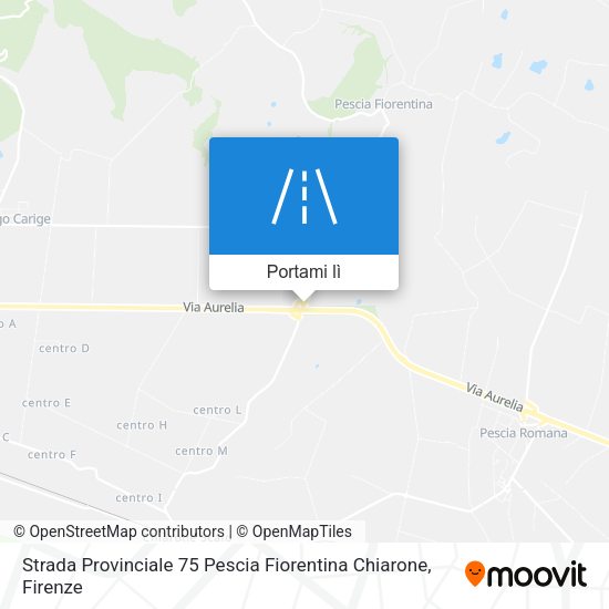 Mappa Strada Provinciale 75 Pescia Fiorentina Chiarone