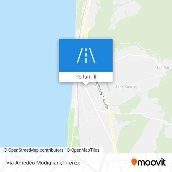 Mappa Via Amedeo Modigliani