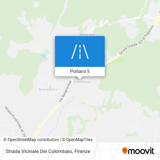 Mappa Strada Vicinale Del Colombaio