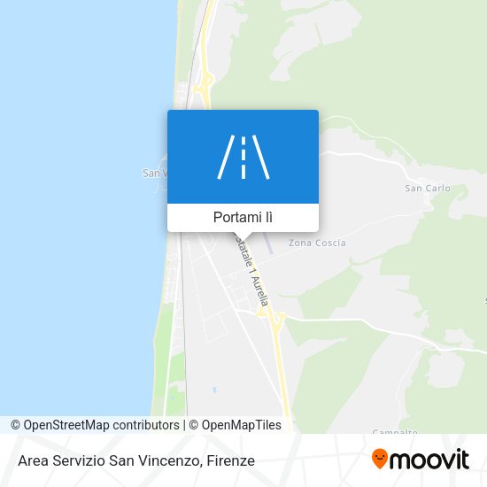 Mappa Area Servizio San Vincenzo
