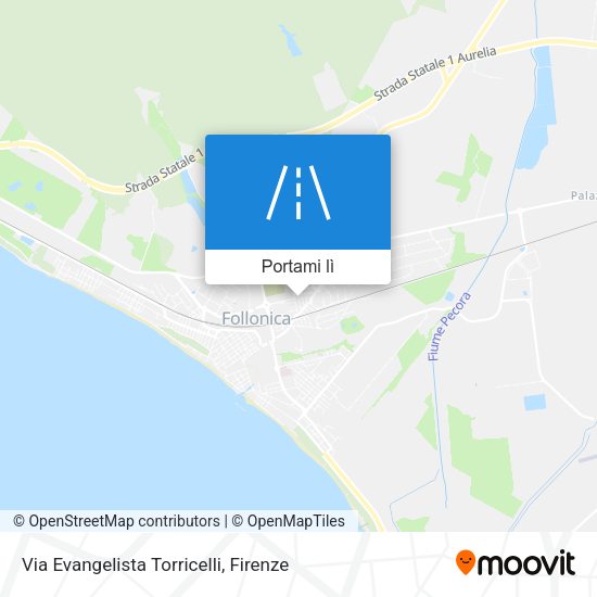 Mappa Via Evangelista Torricelli