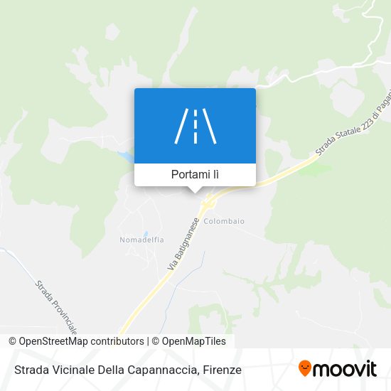 Mappa Strada Vicinale Della Capannaccia