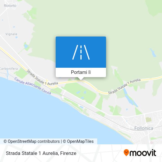 Mappa Strada Statale 1 Aurelia