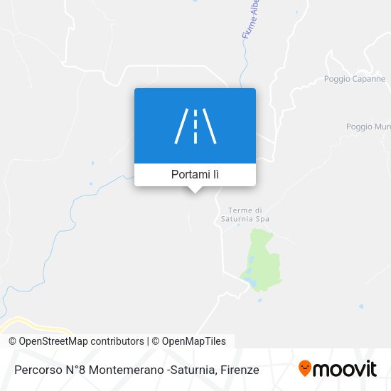 Mappa Percorso N°8 Montemerano -Saturnia