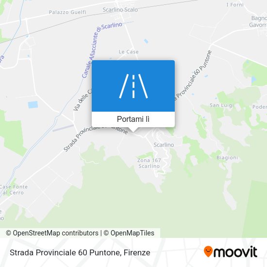 Mappa Strada Provinciale 60 Puntone