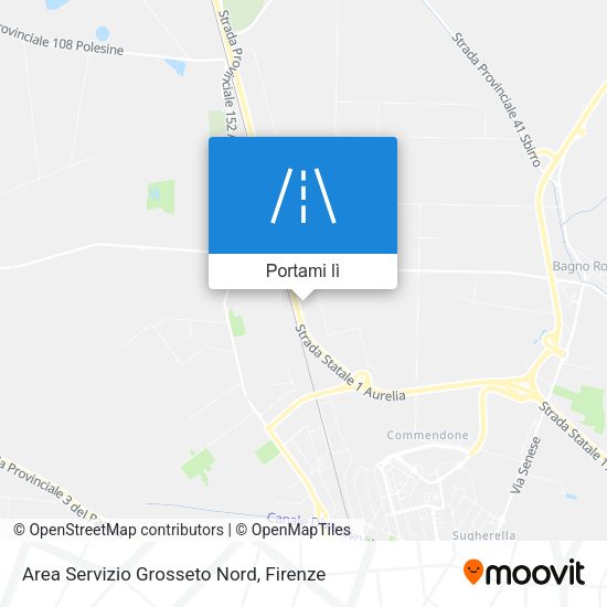 Mappa Area Servizio Grosseto Nord