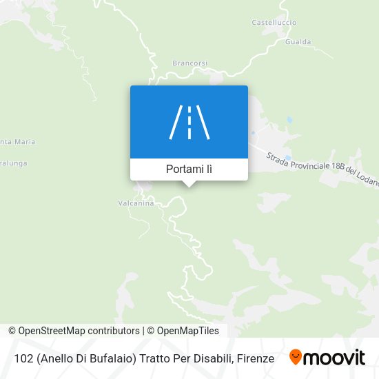 Mappa 102 (Anello Di Bufalaio) Tratto Per Disabili