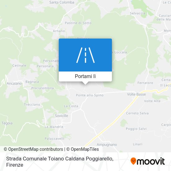 Mappa Strada Comunale Toiano Caldana Poggiarello