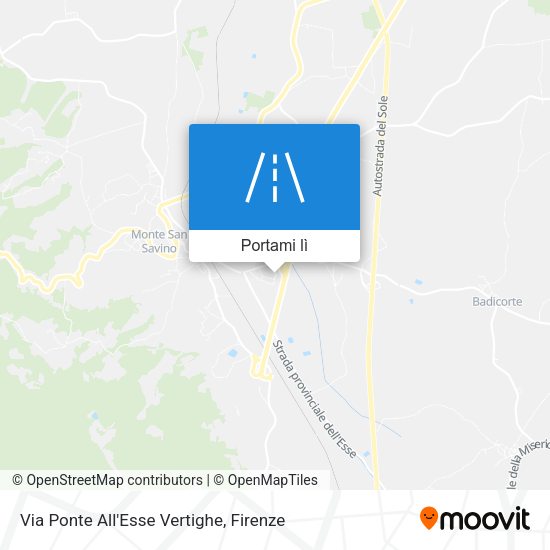 Mappa Via Ponte All'Esse Vertighe