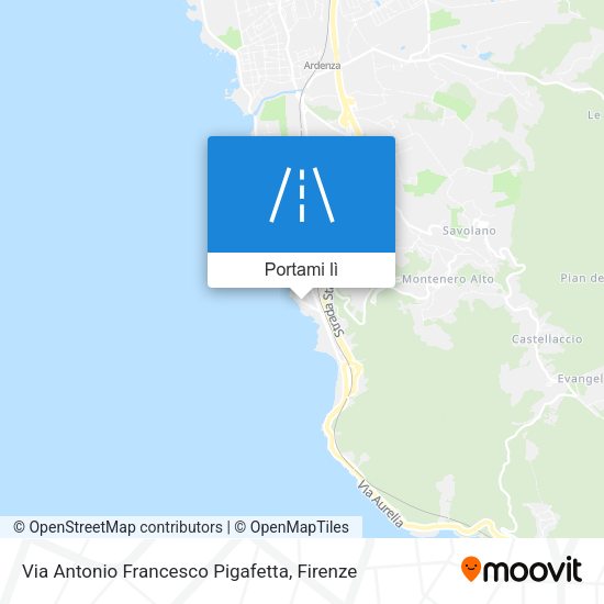 Mappa Via Antonio Francesco Pigafetta