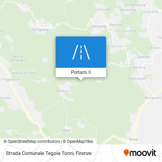 Mappa Strada Comunale Tegoia Tonni